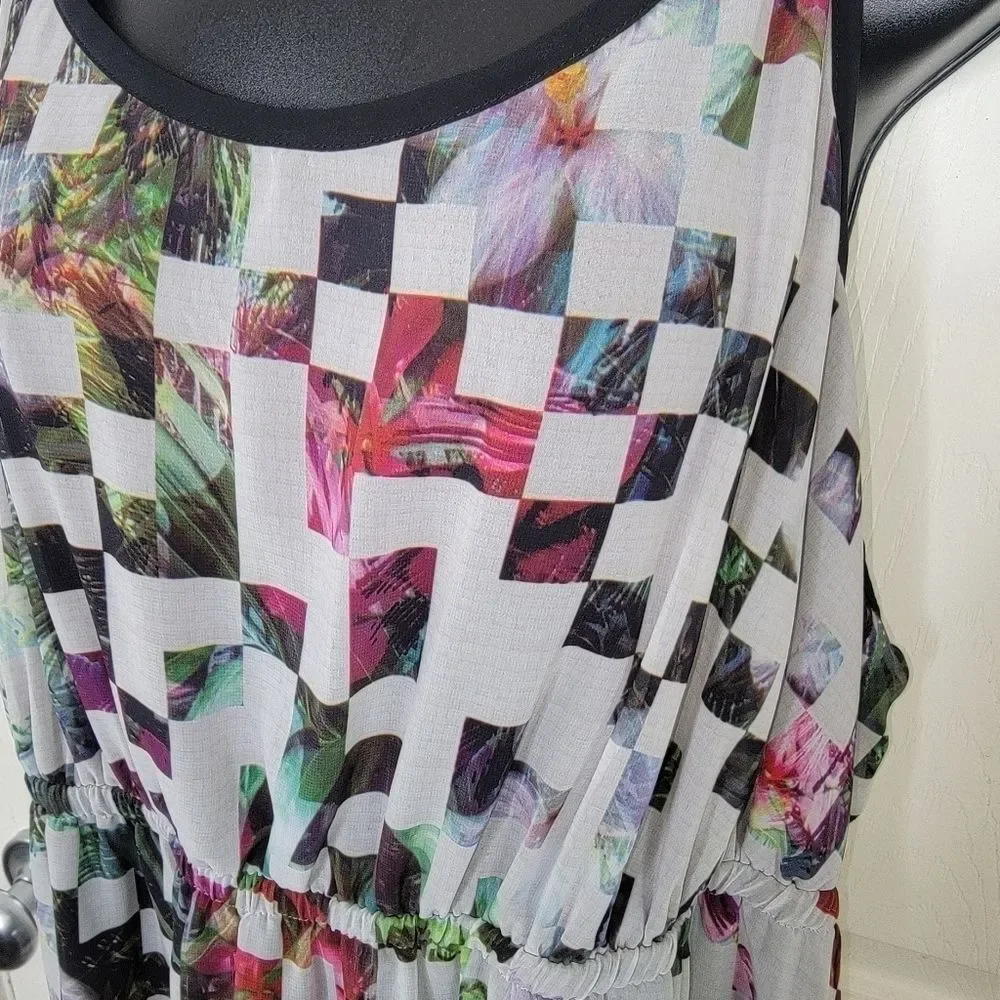 Lane Bryant floral pixels sun dress size 22/24